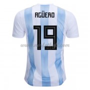 Argentina 2018 Kun Aguero 11 Landslagsdrakt Kortermet Hjemme Fotballdrakter